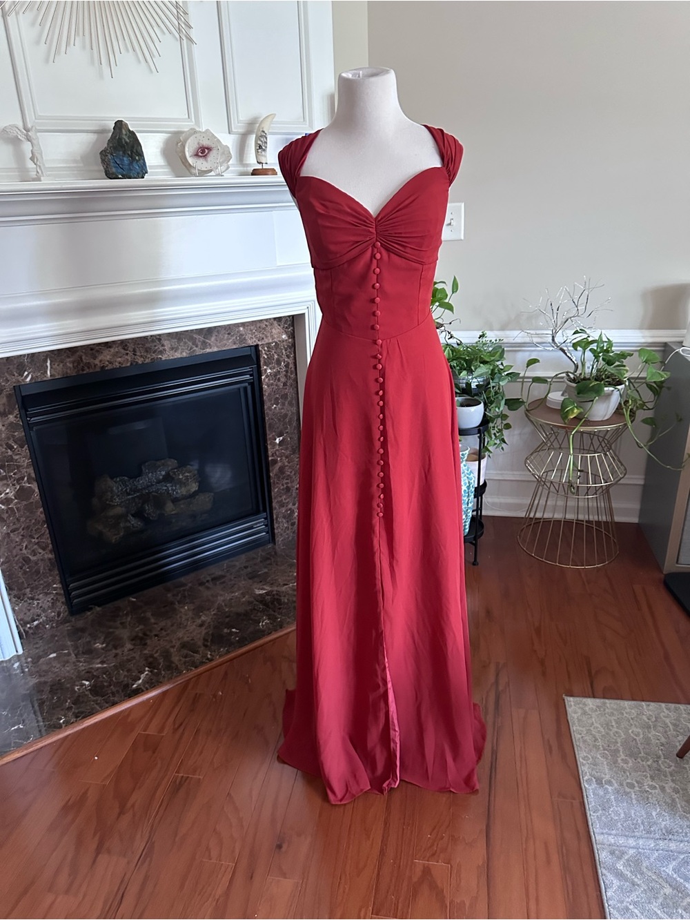 Barn Red Vintage Inspired Maxi Dress